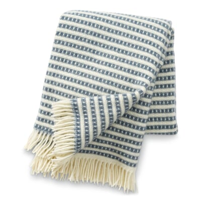 Lammwolldecke Ollie, Blau