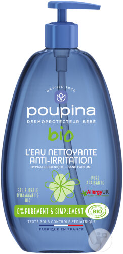 Poupina L'Eau Nettoyante Anti-Irritation Bio Flacon-Pompe 485ml