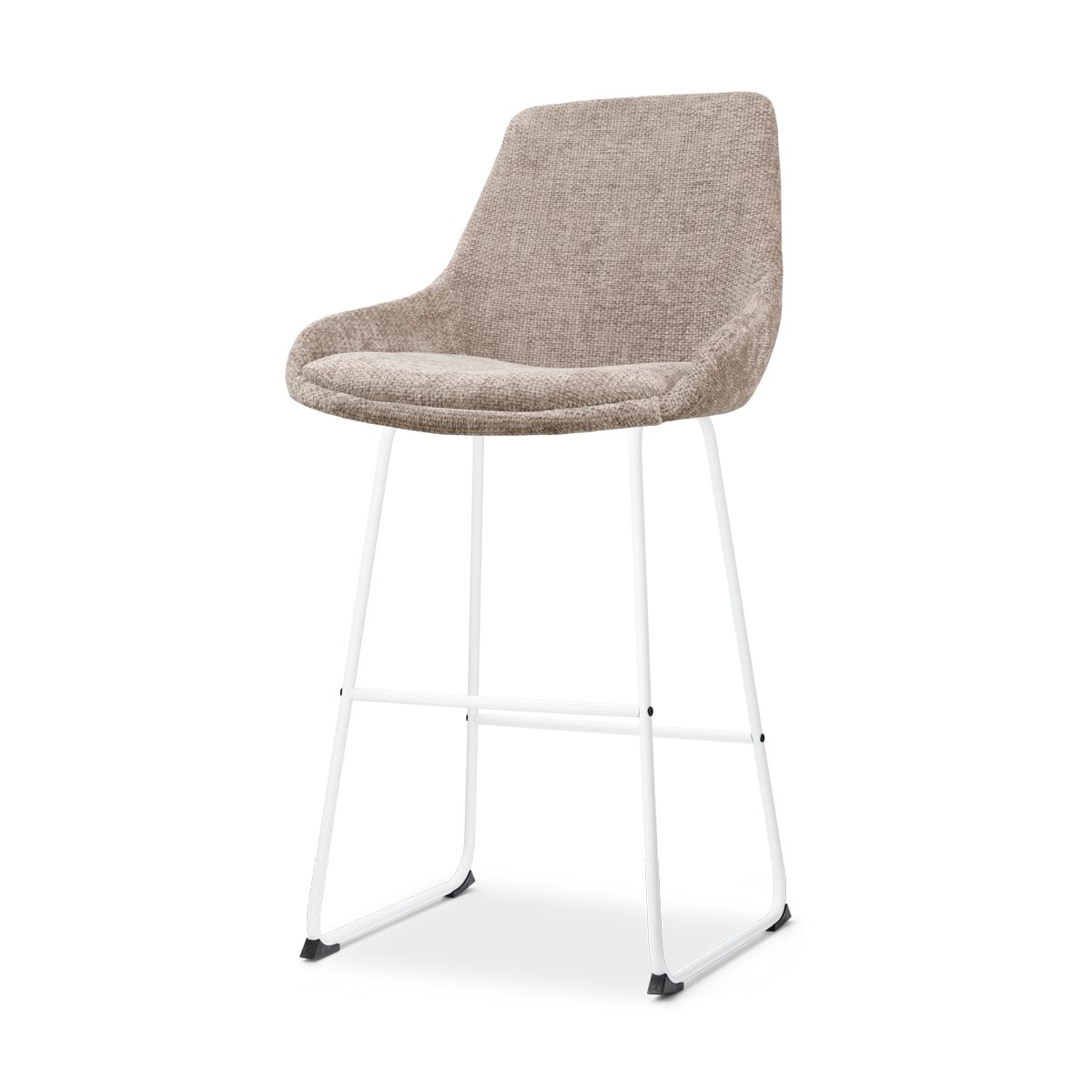 Barkruk Nino-Isa bruin - wit onderstel - 75 cm