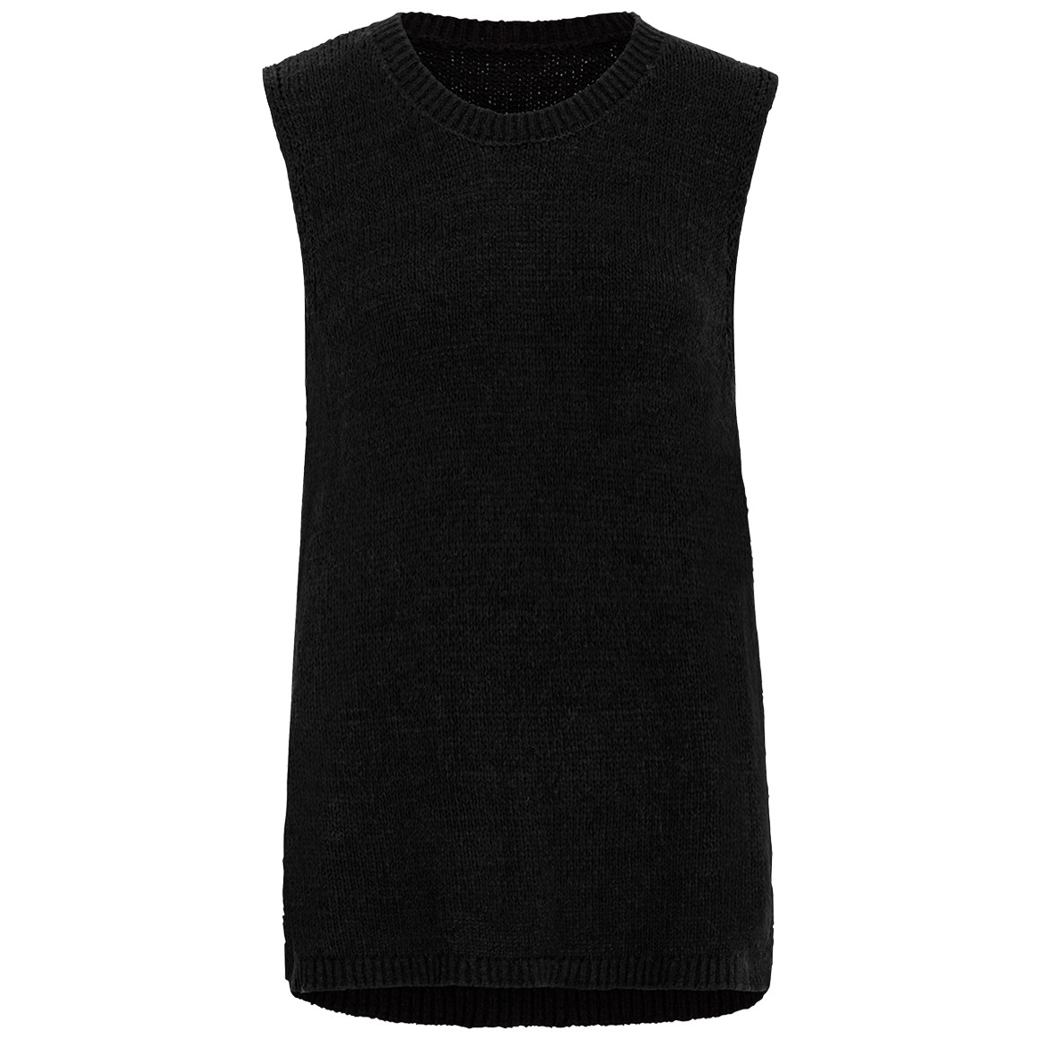 Gina Benotti Damen Stricktop aus Bändchengarn schwarz
