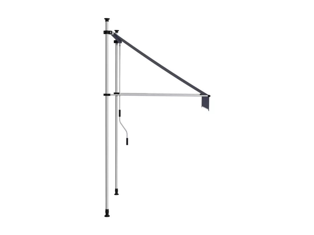 Auvent rétractable manuel 100 cm Rayures bleues et blanches