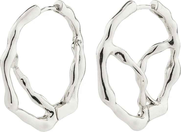 Pilgrim DIDO recycled hoop earrings silver-plated Sølv