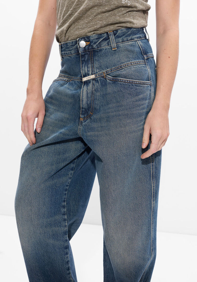 blauwe closed wide jeans deni-x