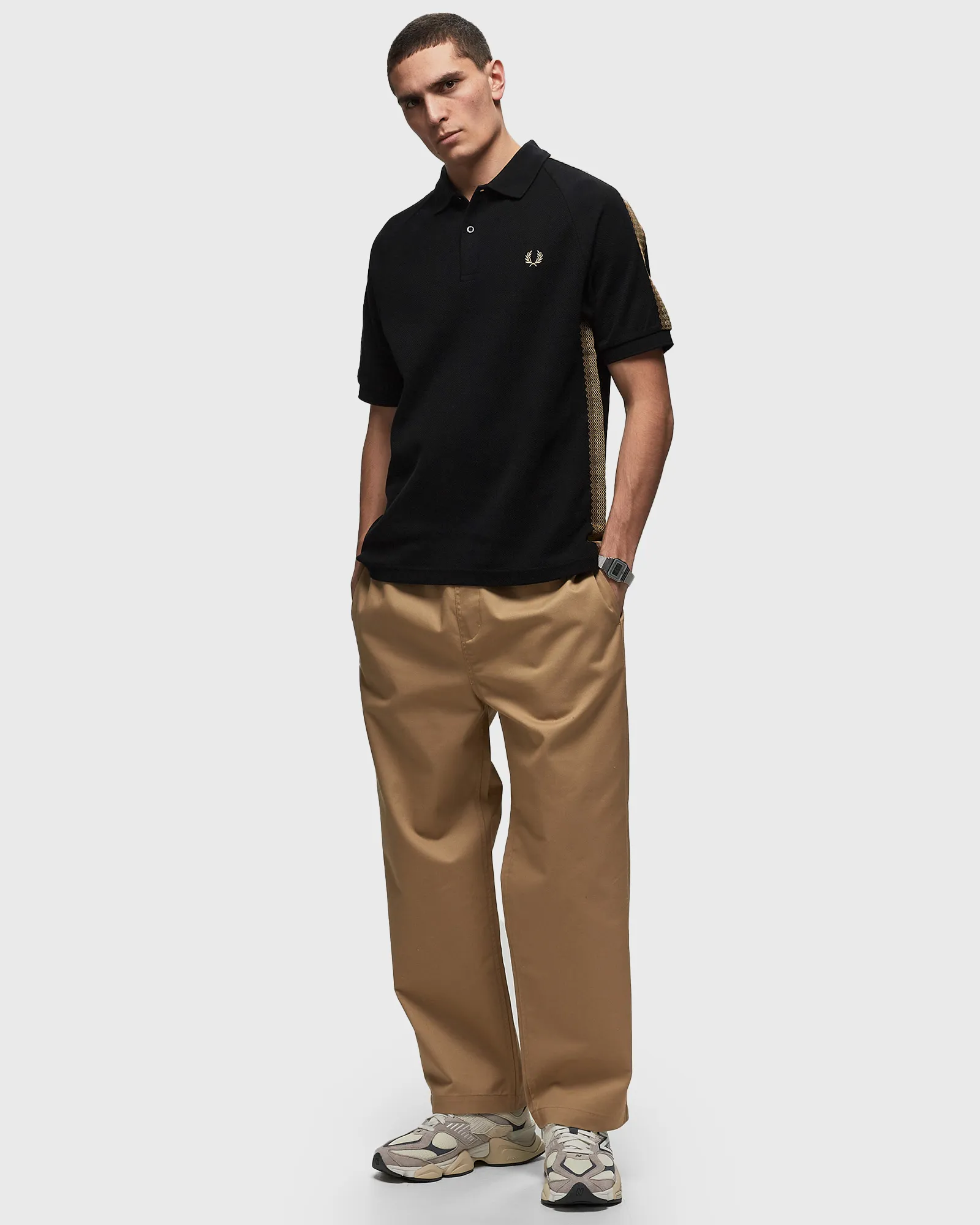 Fred Perry Honeycomb Taped polo Shirt