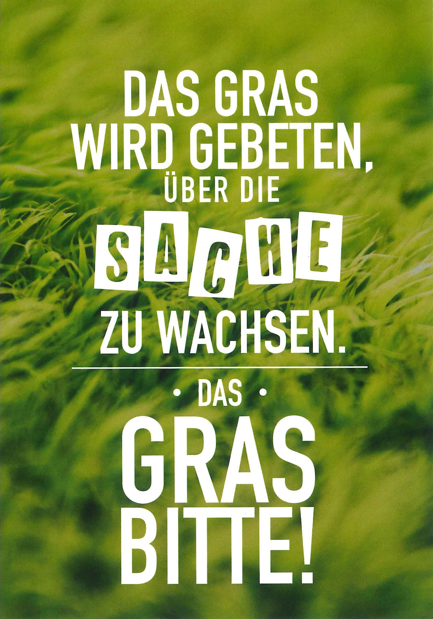 Postkarte 'Das Gras bitte' günstig bestellen