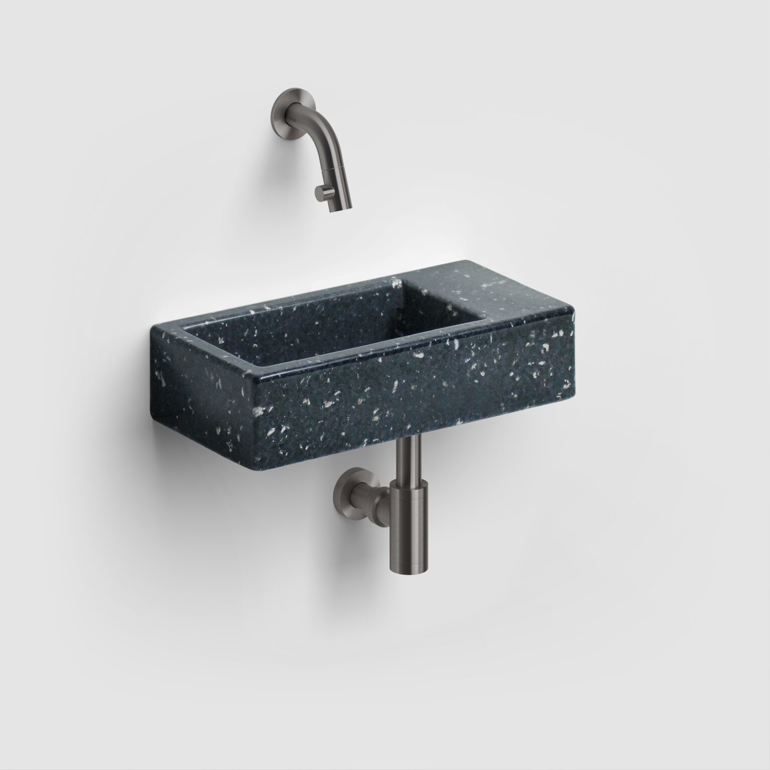 Clou Flush 3 fontein gerecycled polyethyleen 36cm zonder kraangat rechts heelal