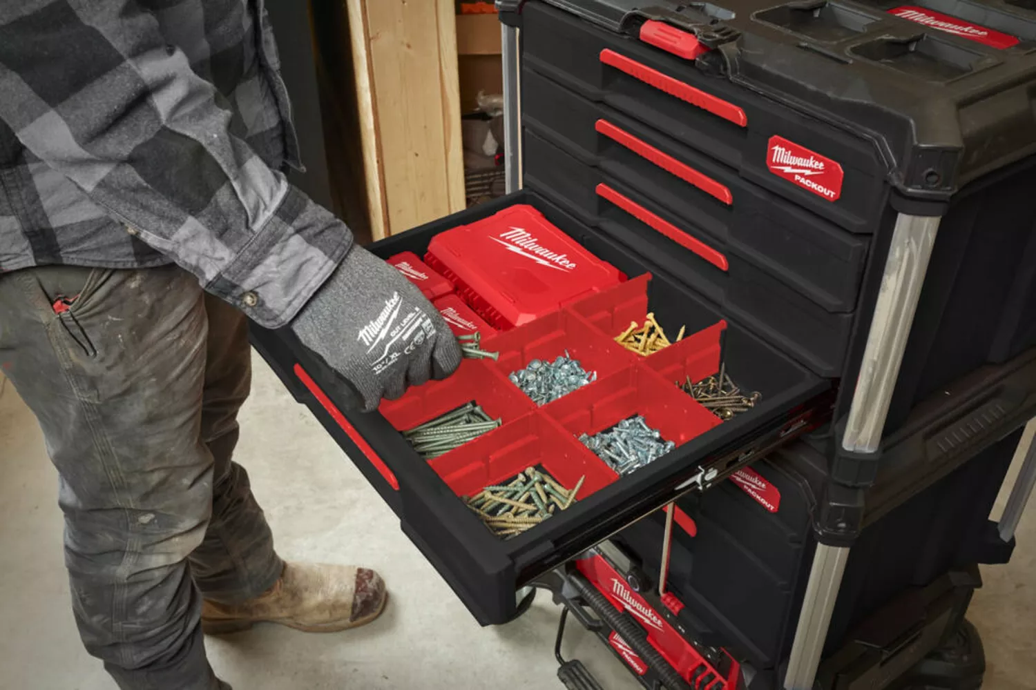 Milwaukee 4932493189 Packout gereedschapskoffer met 4 lades