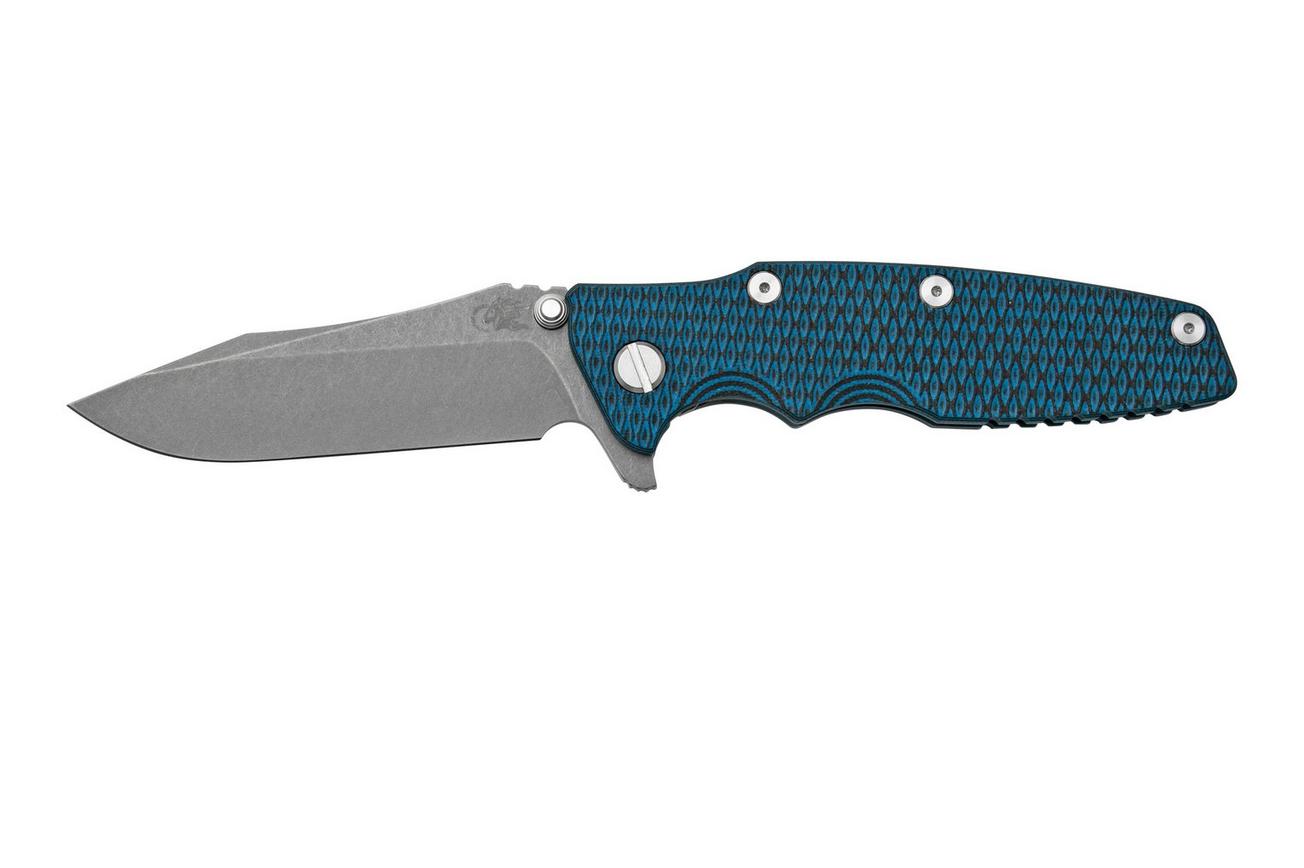 Rick Hinderer Eklipse 3.5” Spearpoint S45VN, Battle Blue, Blue Black G10, zakmes