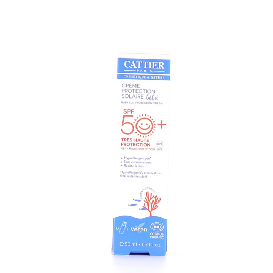 Crème solaire bébé SPF50+ Bio Cattier