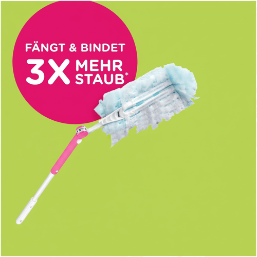 Swiffer Pink Staubmagnet Starter-Set (1 Griff + 7 Nachfülltücher)