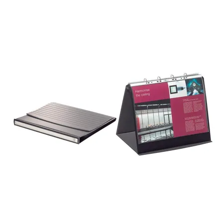 Durable 856939 Tisch-Flipcharts Durastar mit 10 Premium-Prospekthüllen, 360 x 450 mm, basalt