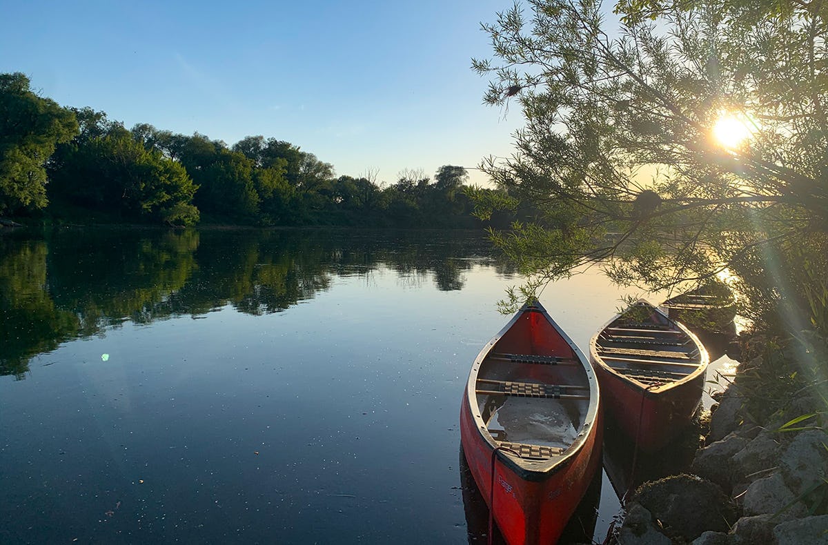 Romantische Kanu Abendfahrt