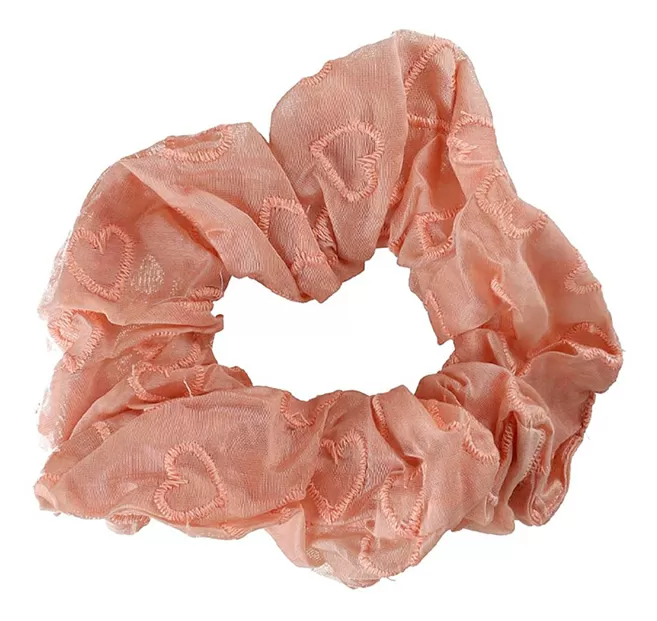 By Stær Manuella Scrunchie Rosa Hjerter - 1 stk.