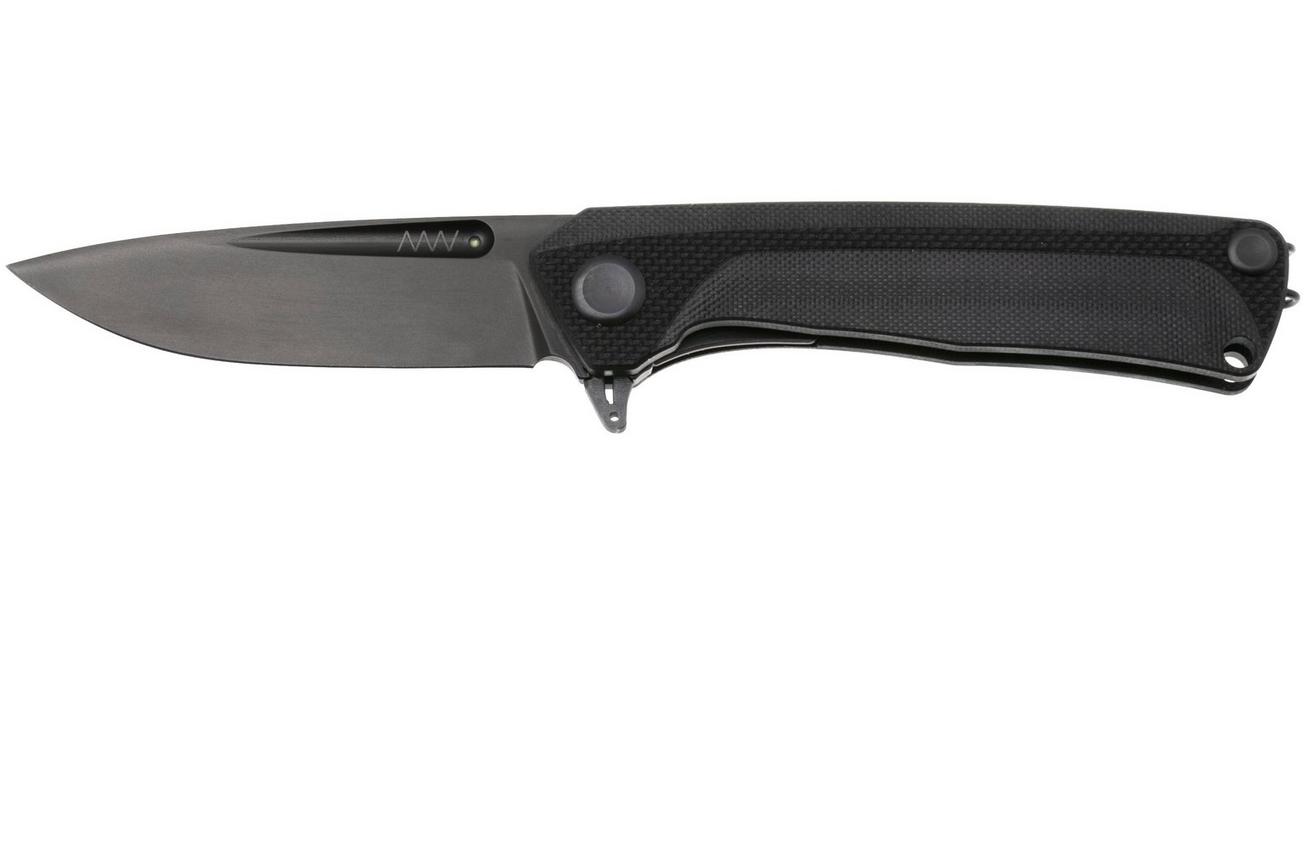 ANV Z200 PLUS-002, DLC Sleipner, Black G10 zakmes