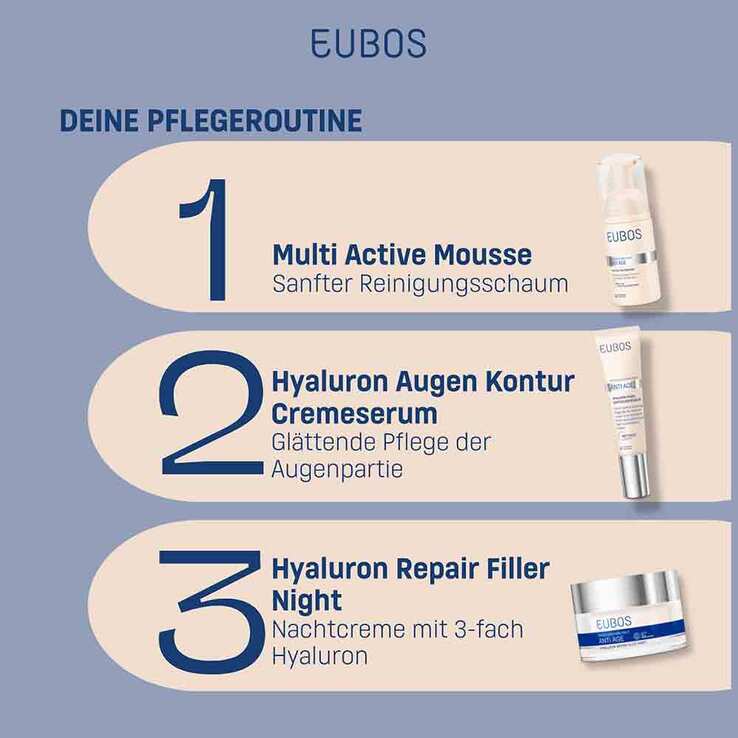 Eubos Anti-Age Hyaluron Augen Kontur Cremeserum, 15 ml