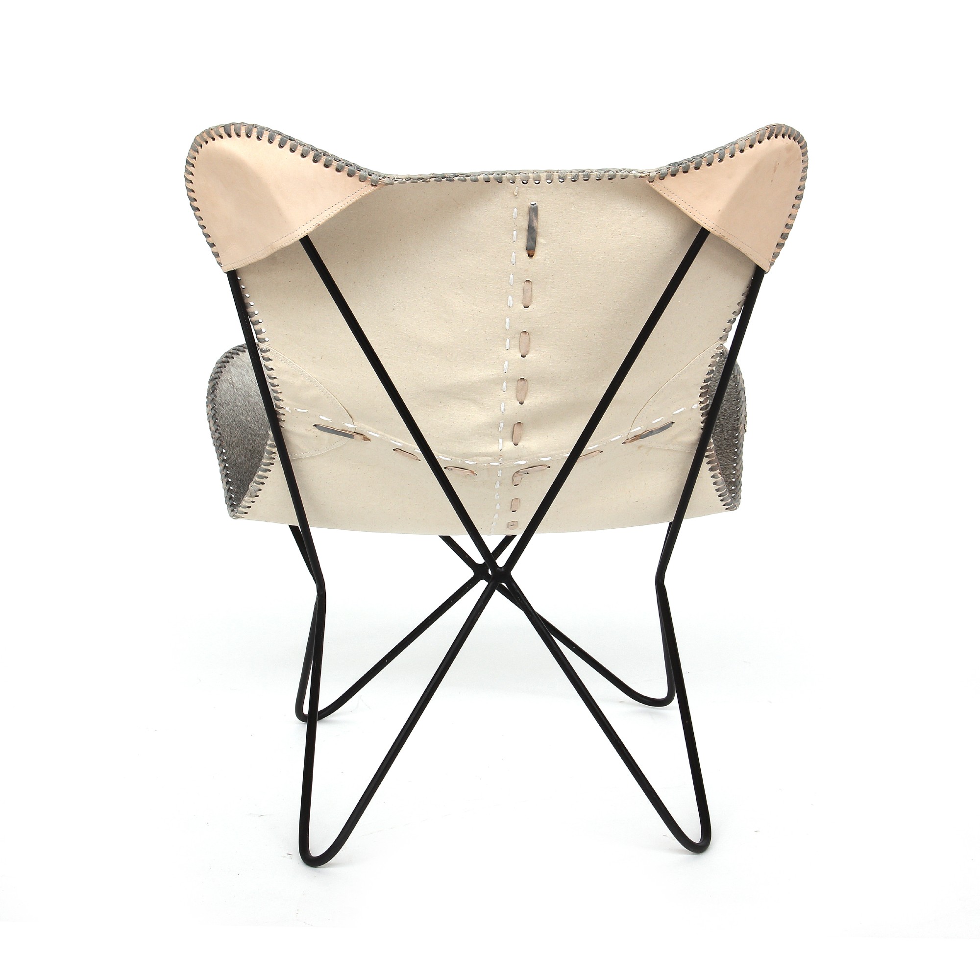 Lounger 'Gary', grau, schwarz, T 70 cm, B 76 cm, H 92 cm von fischer's lagerhaus
