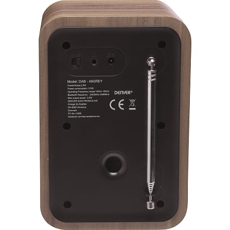 Denver DAB-48 DAB+/FM radio - grå