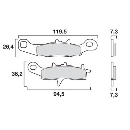 Plaquettes de freins Brembo Sinter Métal Fritté Racing avant