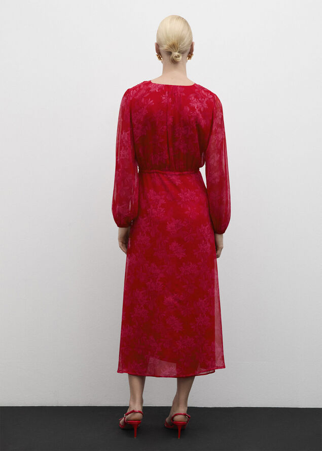 MANGO Floral-print dress with knot detail 71
