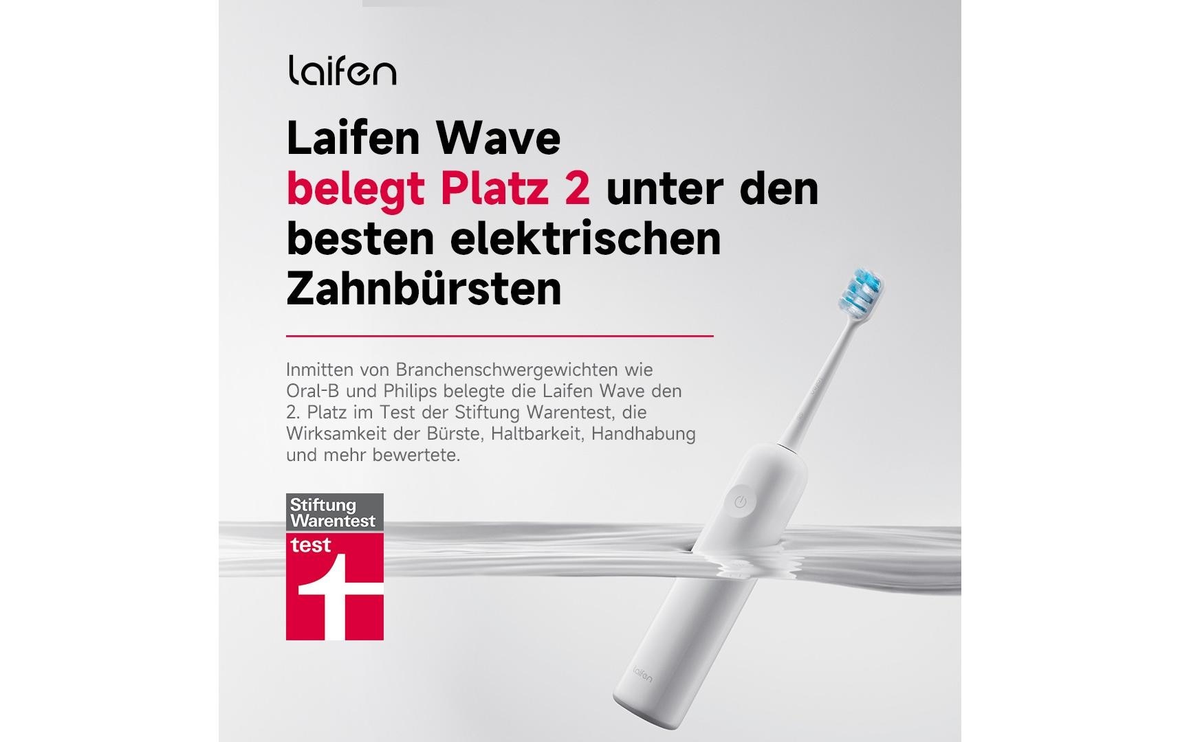 Schallzahnbürste Wave ABS WeissElektrische Zahnbürste mit Oszillation und Vibration