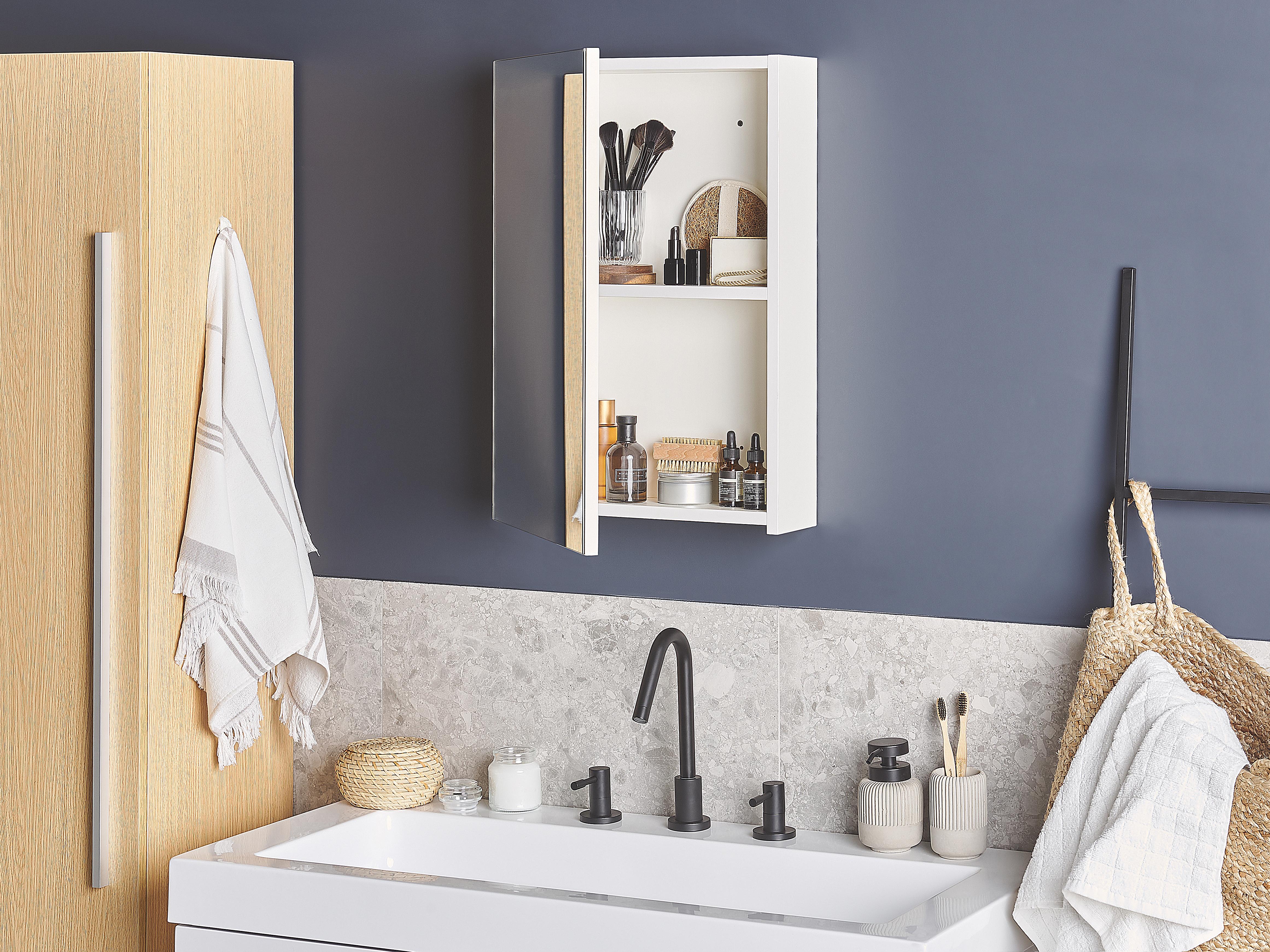 Badkamer wandkast met spiegel PRIMAVERA 40 cm 60 cm Wit