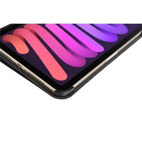 iPad Mini 7 (2024) / Mini  6 (2021) EasyClick 2.0 Leder Tasche Smart Case Flip Cover Hülle mit Aufsteller (V10T58C1) - Schwarz