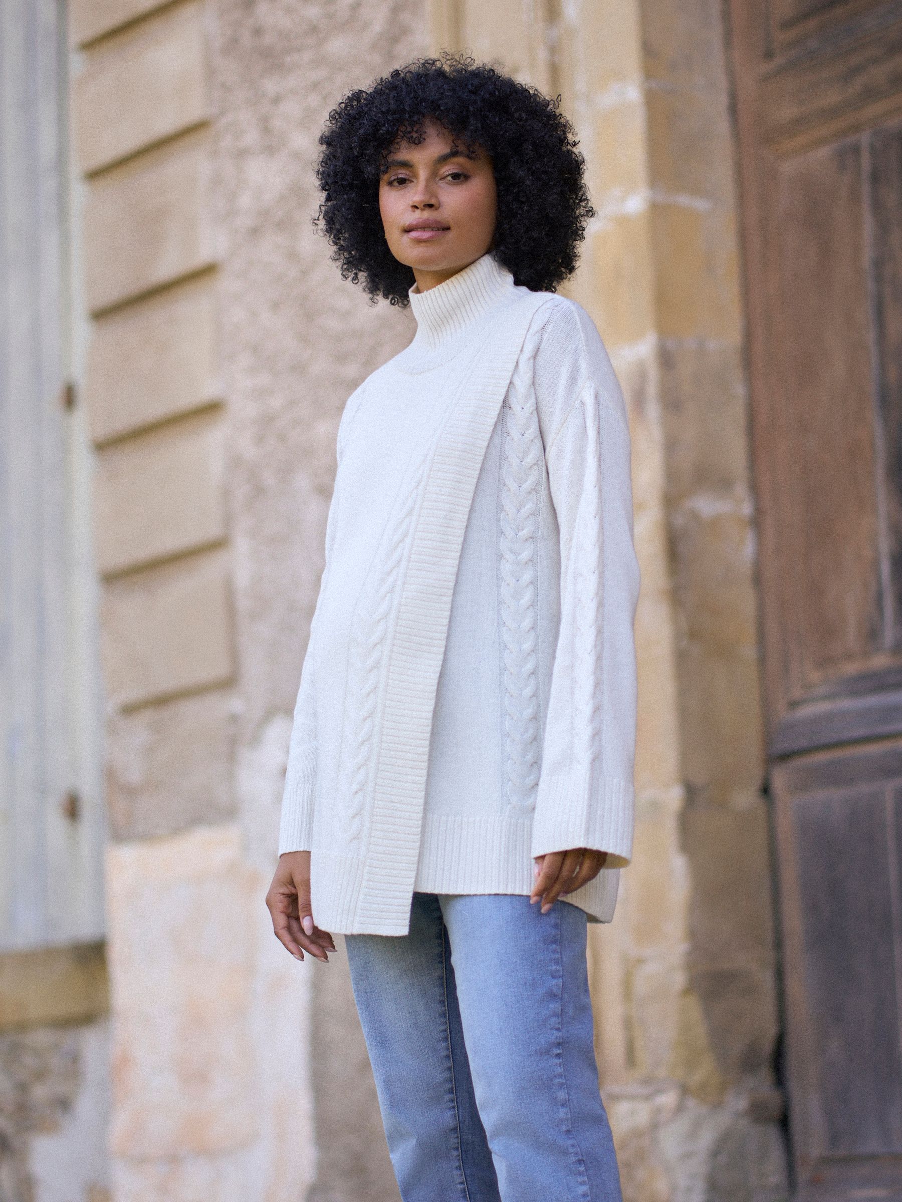 Seraphine Maternity & Nursing Cross Over Longline Jumper