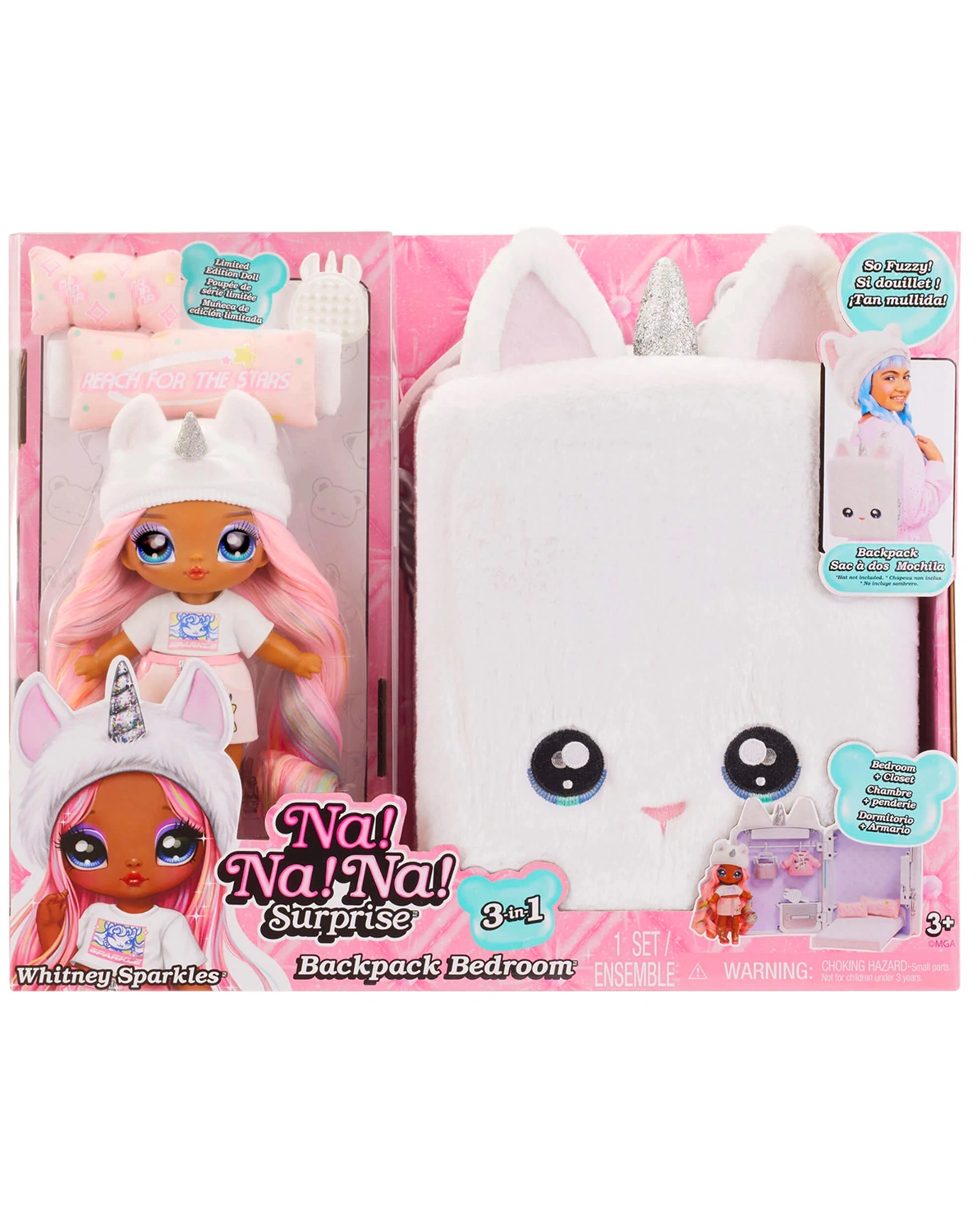 Puppen-Zubehör BACKPACK BEDROOM UNICORN - WHITNEY SPARKLES 3in1