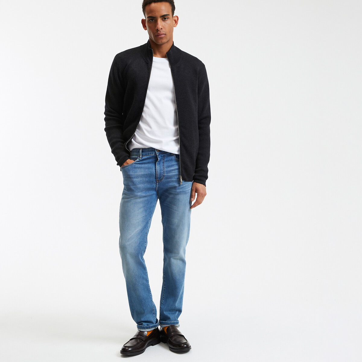 COLEÇÃO LA REDOUTE<br>Camiseta de gola redonda e mangas compridas