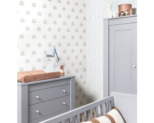 Vliesbehang 252743 Bambino XIX strepen blauw