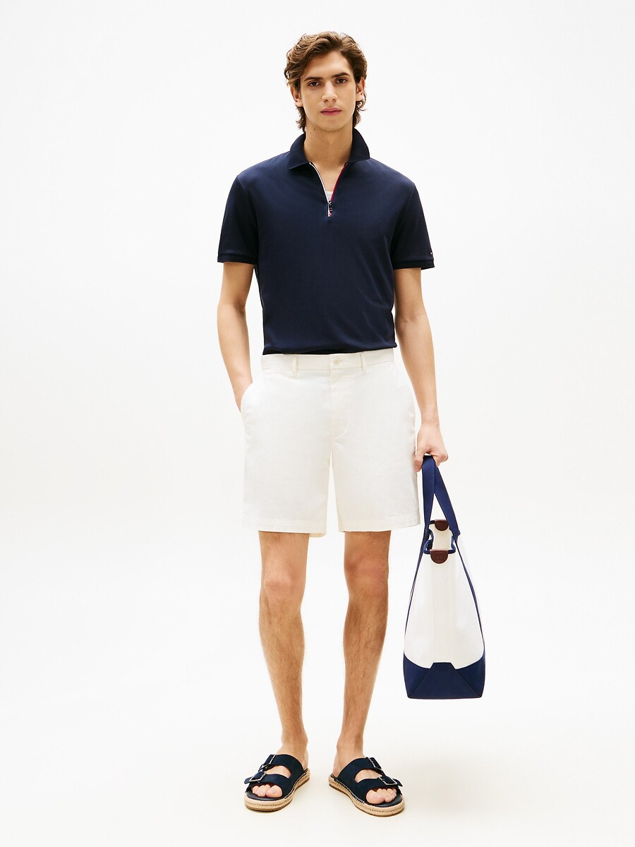 TOMMY HILFIGER<br>Camisa polo tradicional com gola de zíper