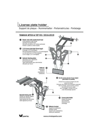 Support de plaque Bihr noir