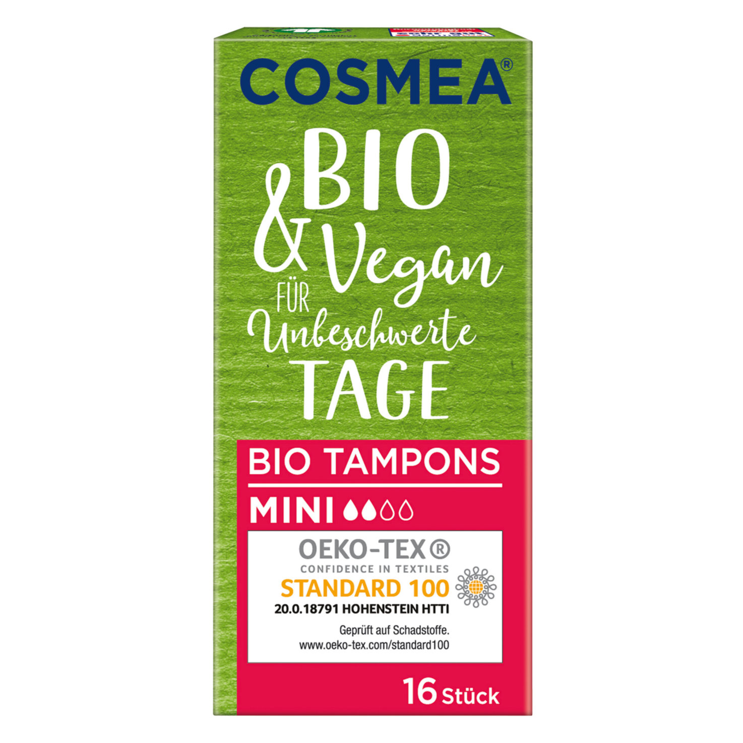COSMEA Bio Tampons Mini 16 Stück