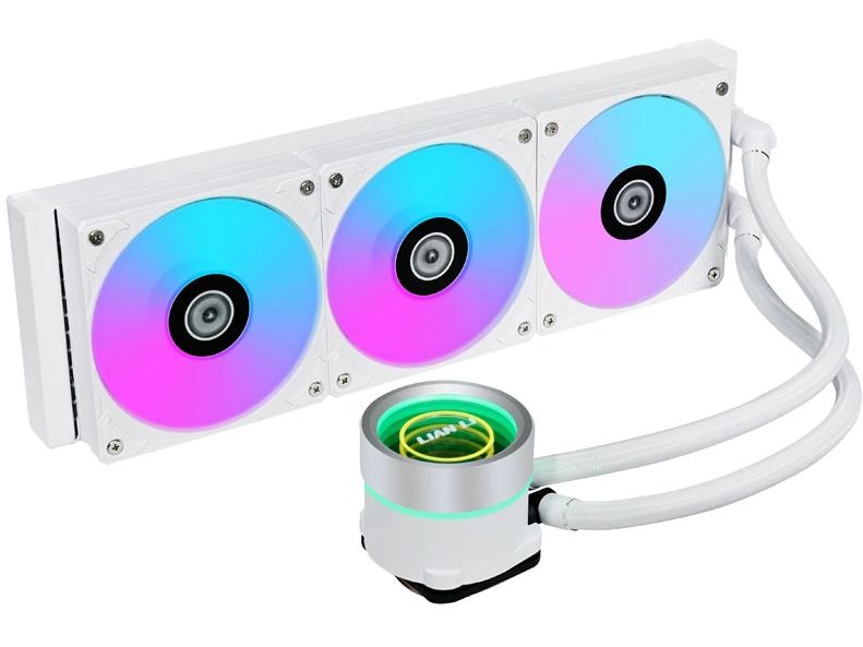 Lian Li Wasserkühlung Galahad II 360 Trinity Weiss Wasserkühler für Intel und AMD Prozessorsockel mit leisen RGB-Lüftern