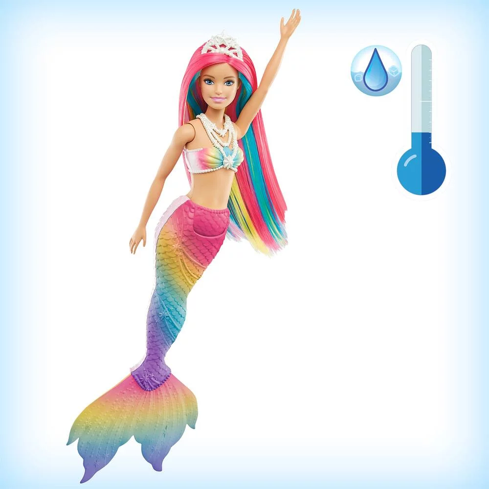 BARBIE DREAMTOPIA - POUPEE SIRENE MAGIQUE ARC-EN-CIEL