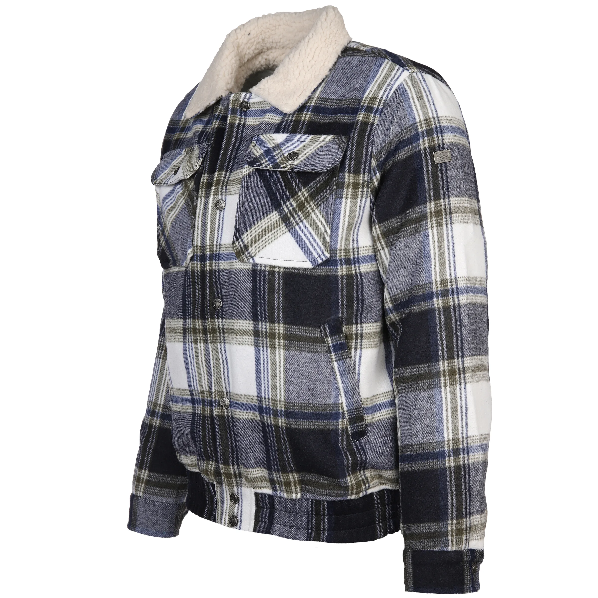 Herren Blouson im Karodessin mit Sherpakragen