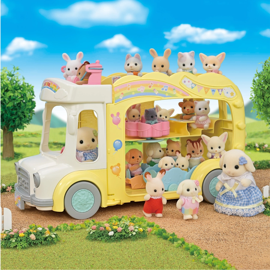 Sylvanian Families® Erlebniskindergarten Bus Regenbogen