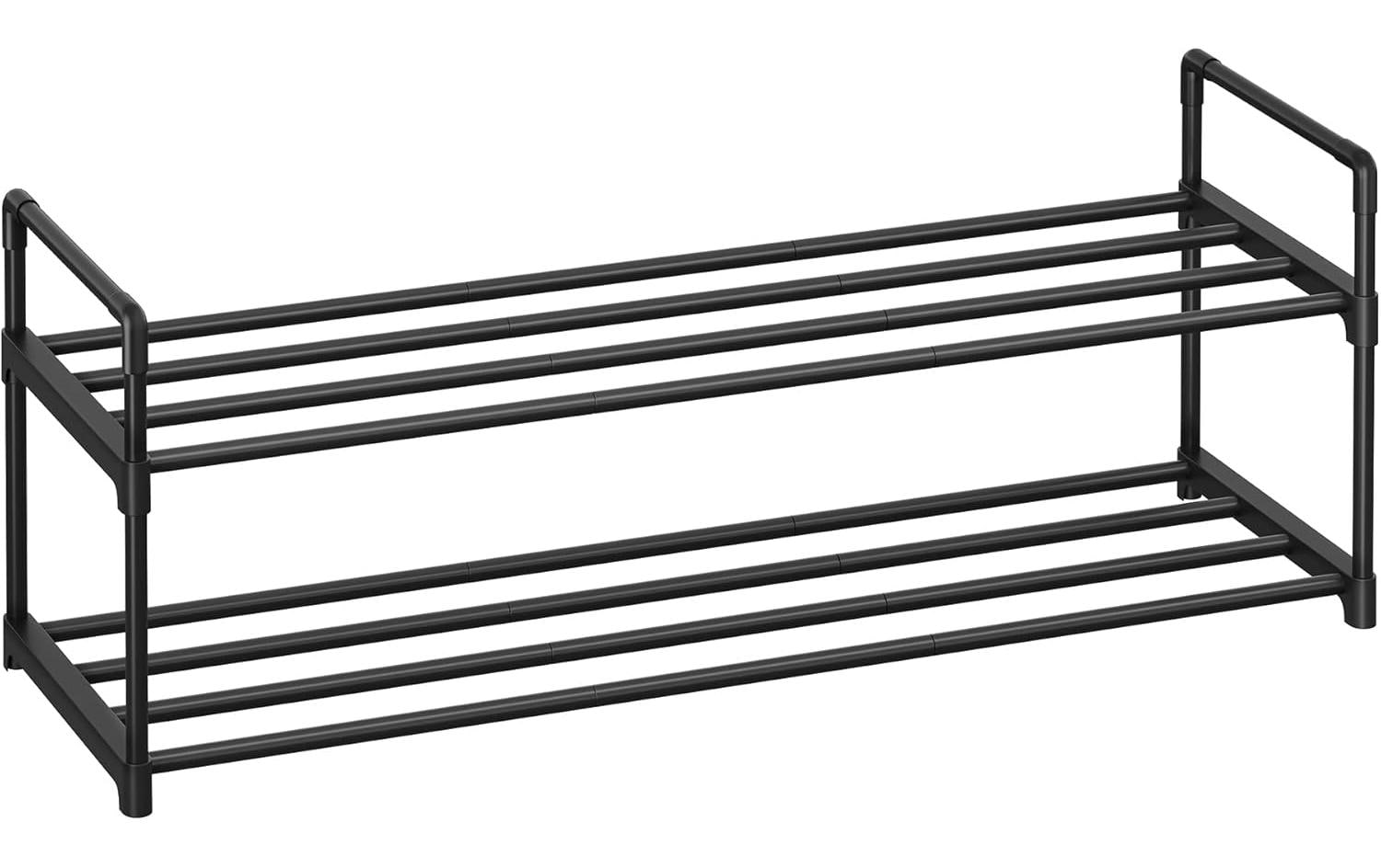 Schuhorganizer 92 x 30 x 34 cm, SchwarzSchuhgestell auf 2 Ebenen