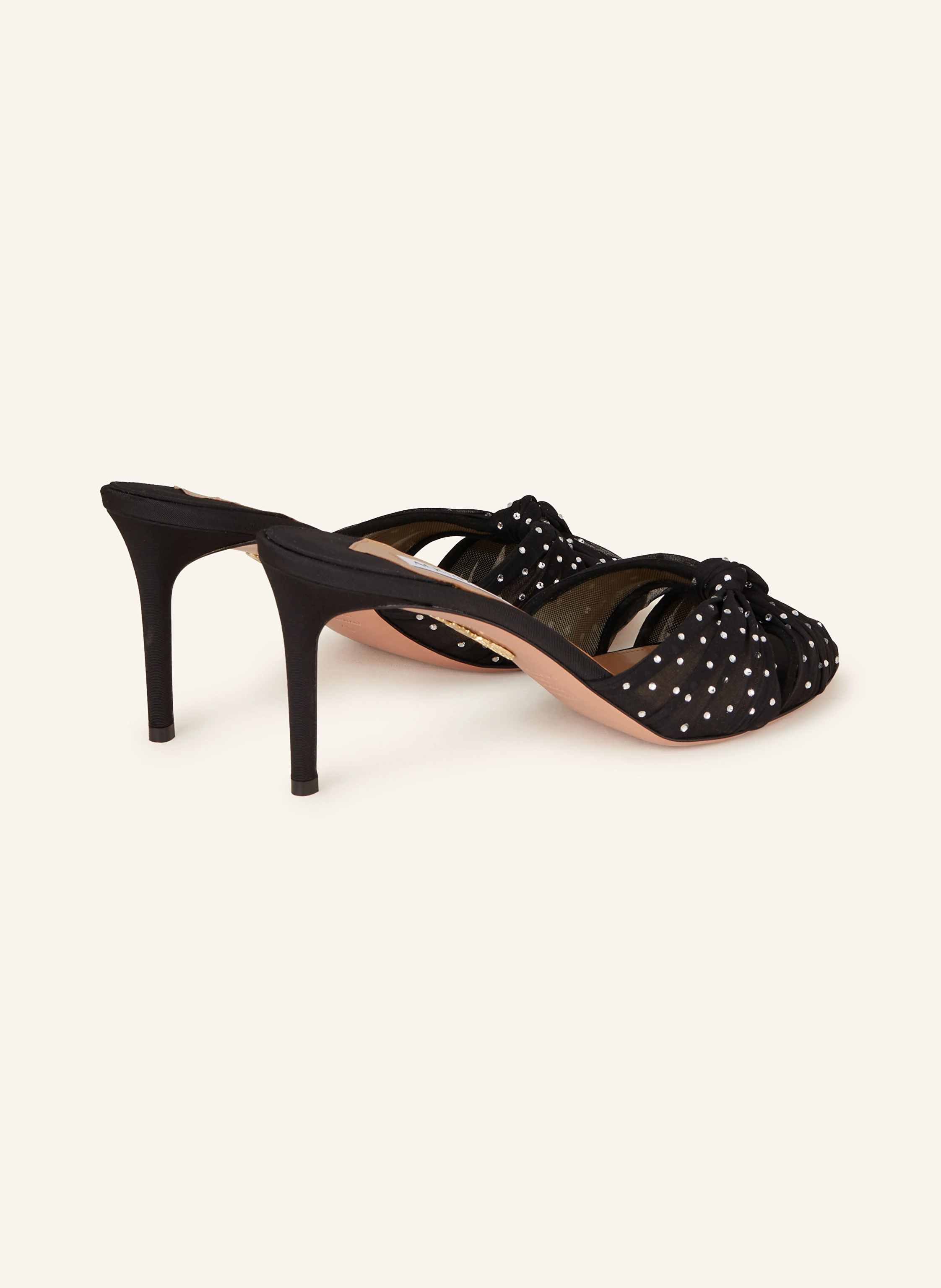 AQUAZZURA Mules SLOW KISSES mit Schmucksteinen