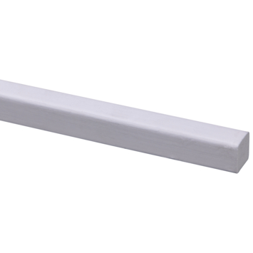 Glaslat hardhout wit gegrond 17x17 mm 270 cm