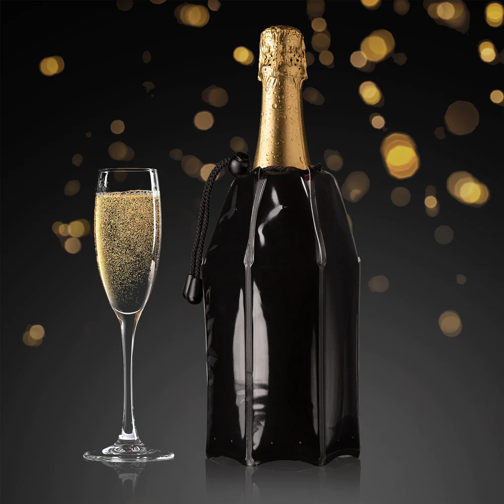 Rafraichisseur à champagne noir Vacuvin