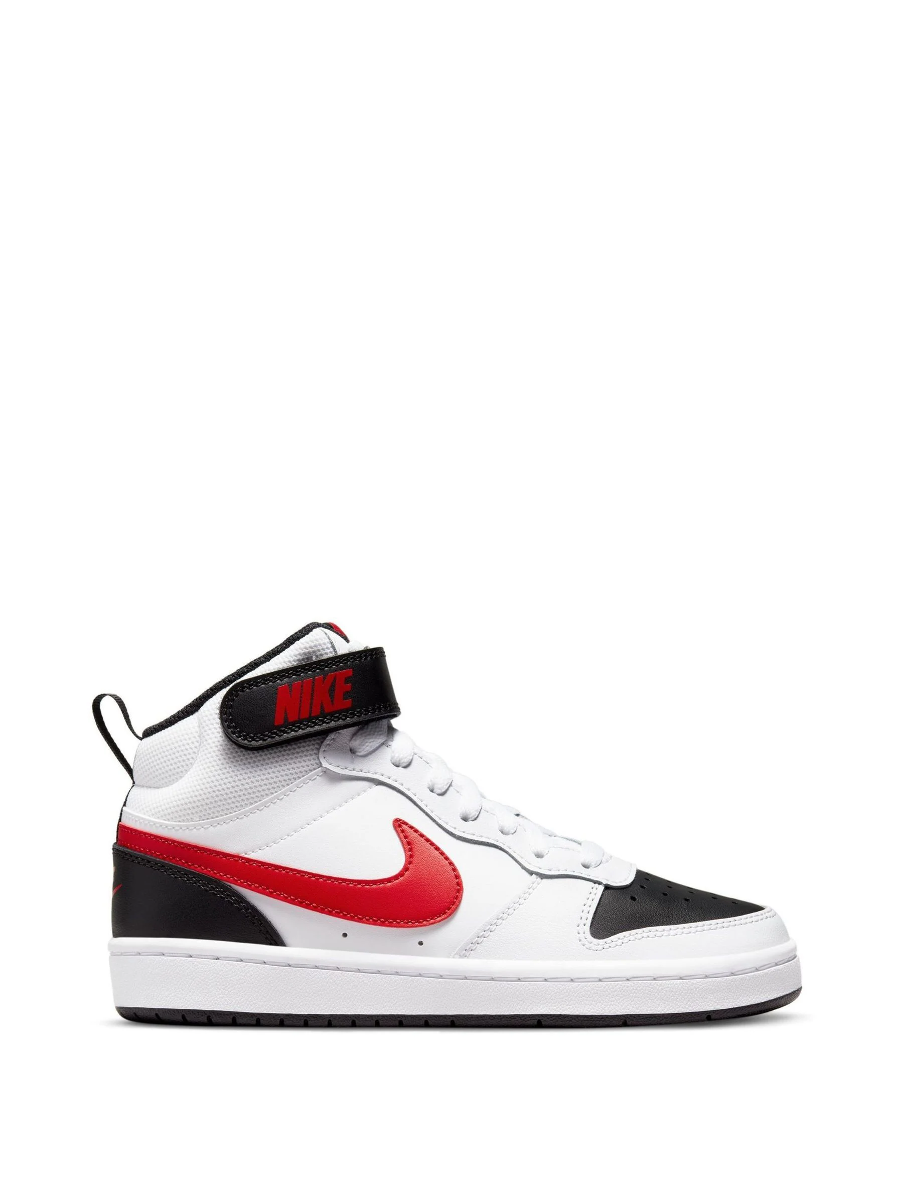 Rood/wit - Nike Court Borough Mid sneakers voor jeugd