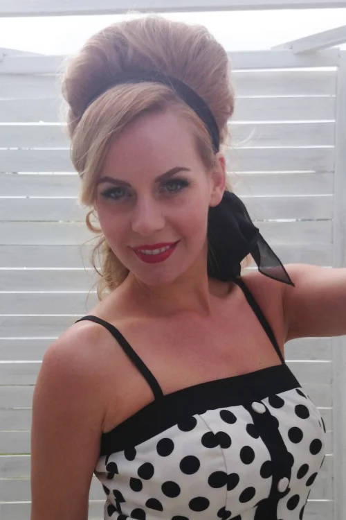ZaZoo Vintage retro haarsjaal in zwart