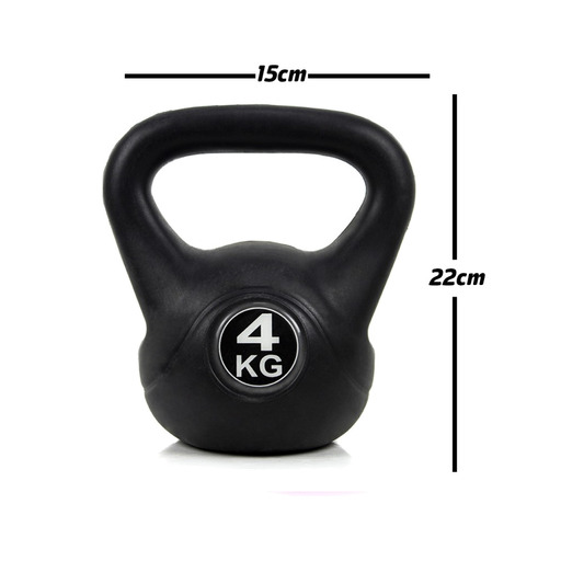 Kettlebell de 4kg com revestimento de vinil