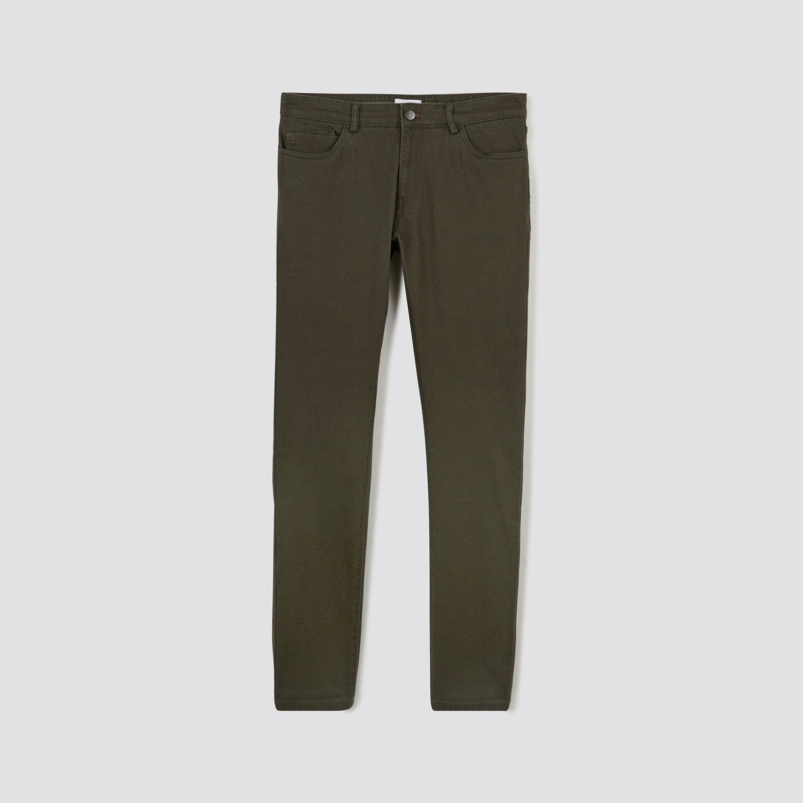 Pantalon slim cinq poches Vert kaki