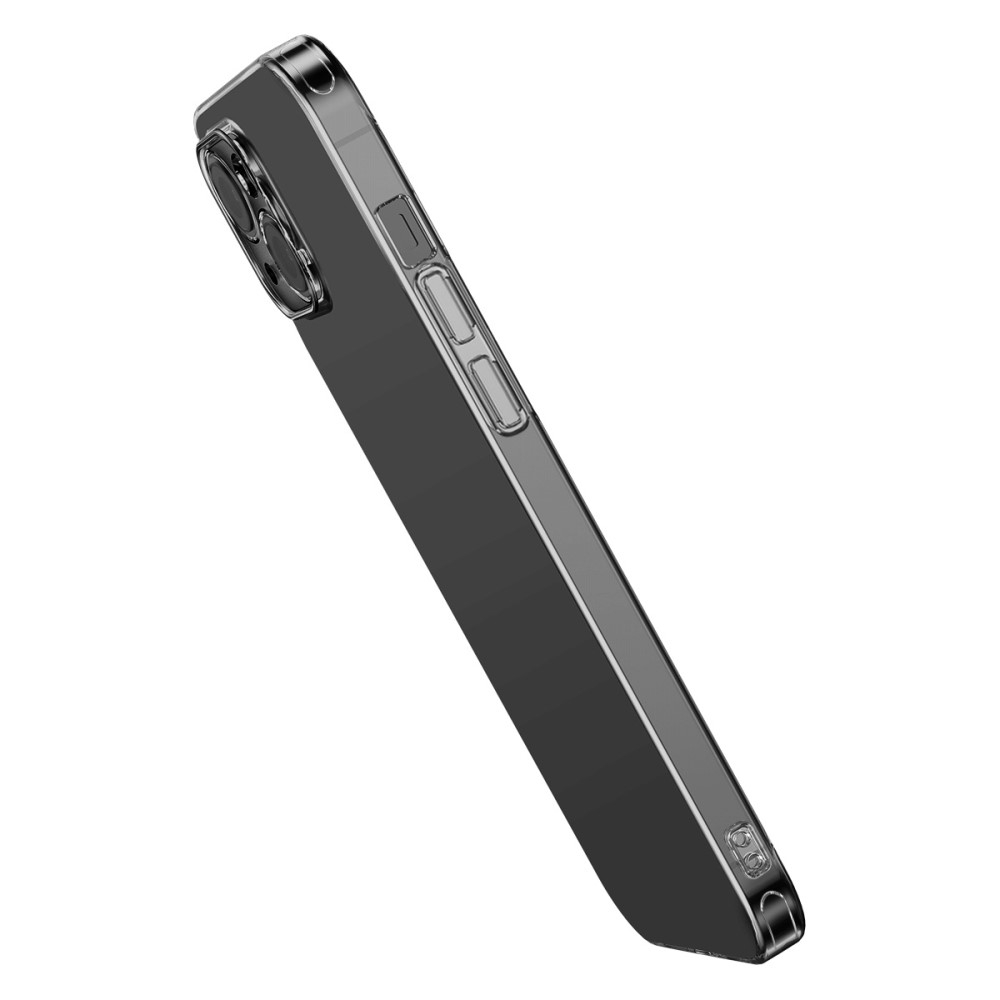 iPhone 14 Gummi Case Hülle mit Kameraschutz   Panzerglas - Transparent