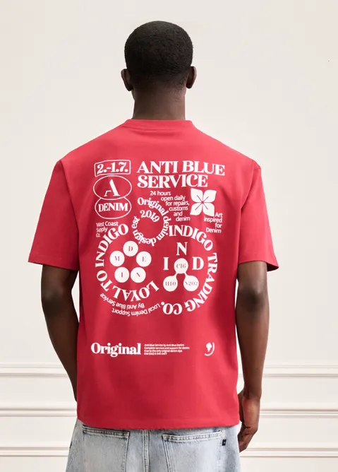 T-shirt met print service rood (ROO)
