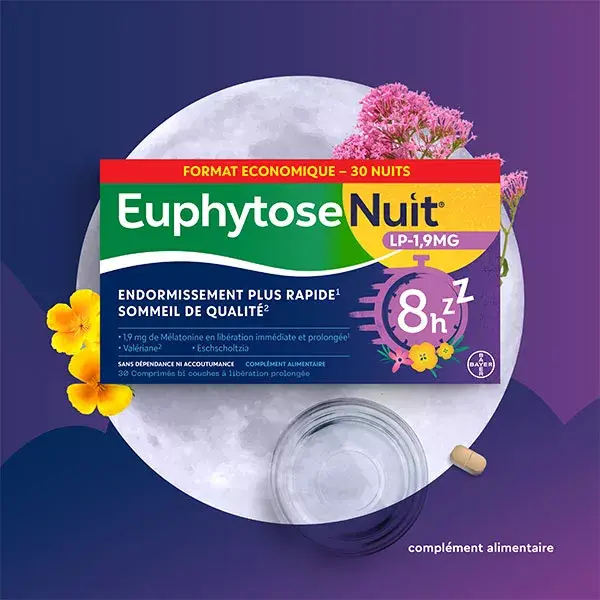 EuphytoseNuit® LP 1,9 mg de melatonina, 30 comprimidos de liberação prolongada