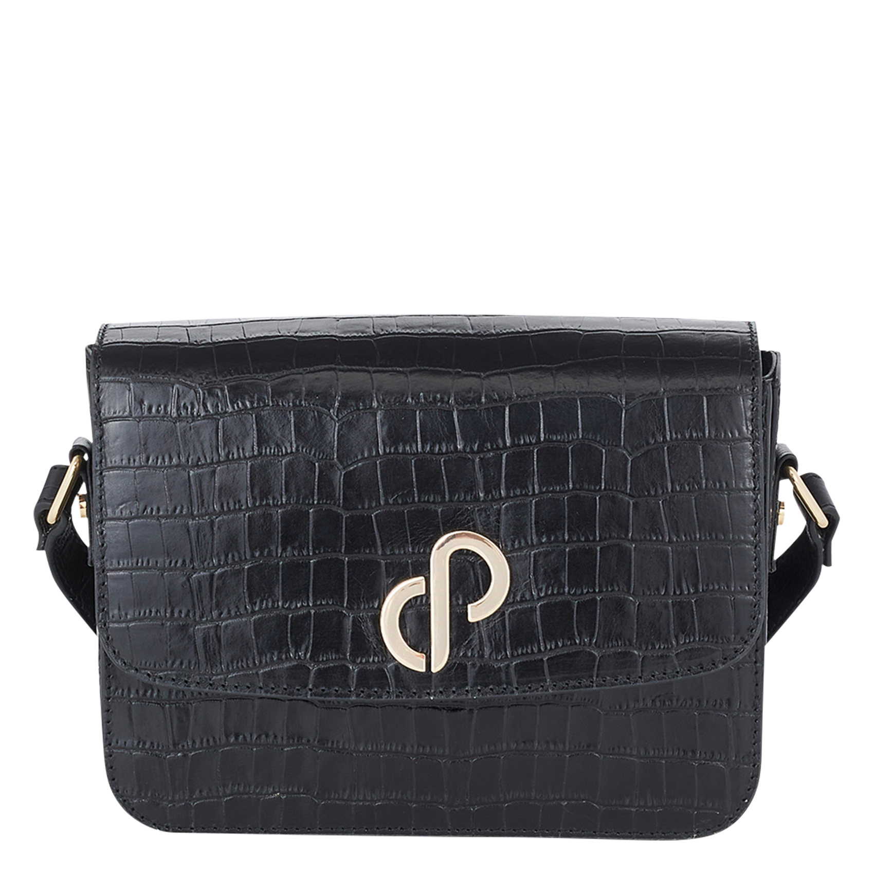 AUDE - Sac bandoulière en cuir| Noir