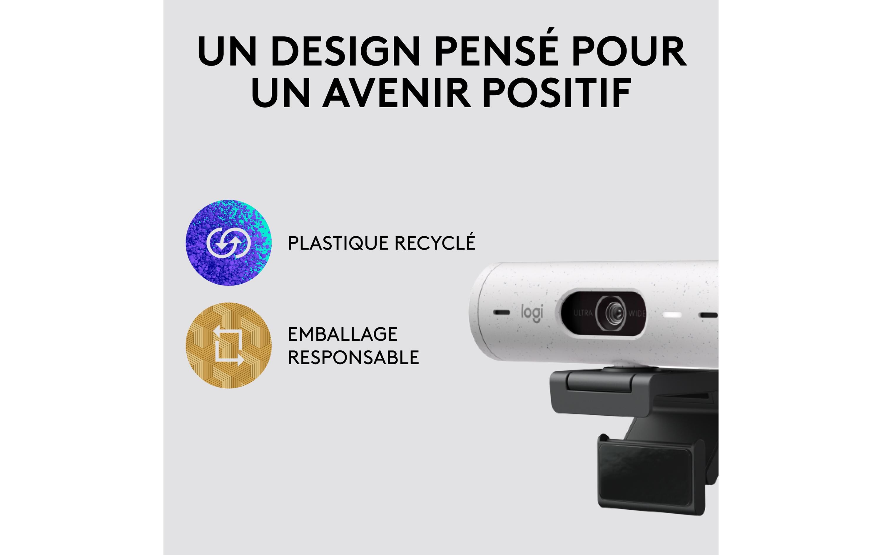 Webcam Brio 500 WeissFull HD-Webcam mit RightLight 4 und HDR